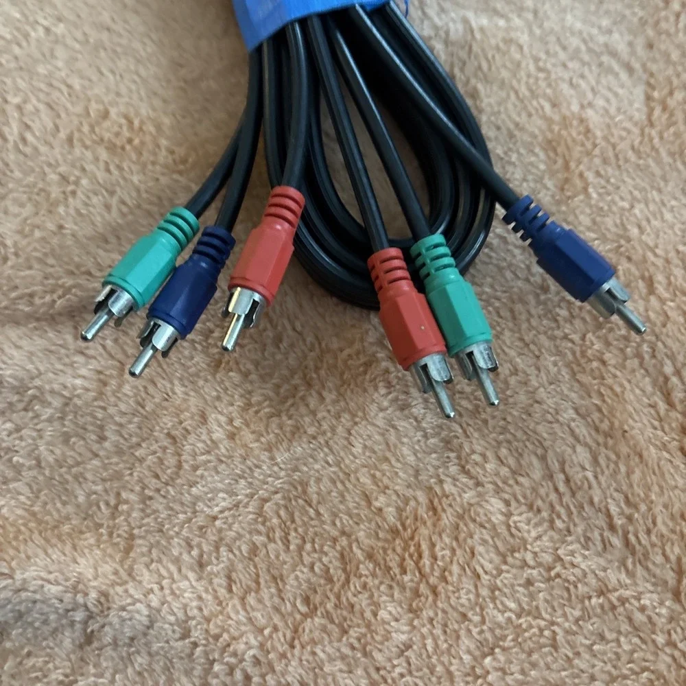 RGB Component Video Cable 6' Red Green Blue Coaxial for HDTV/DV Plus